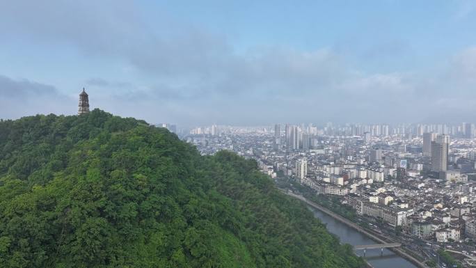 临安区城市大景航拍