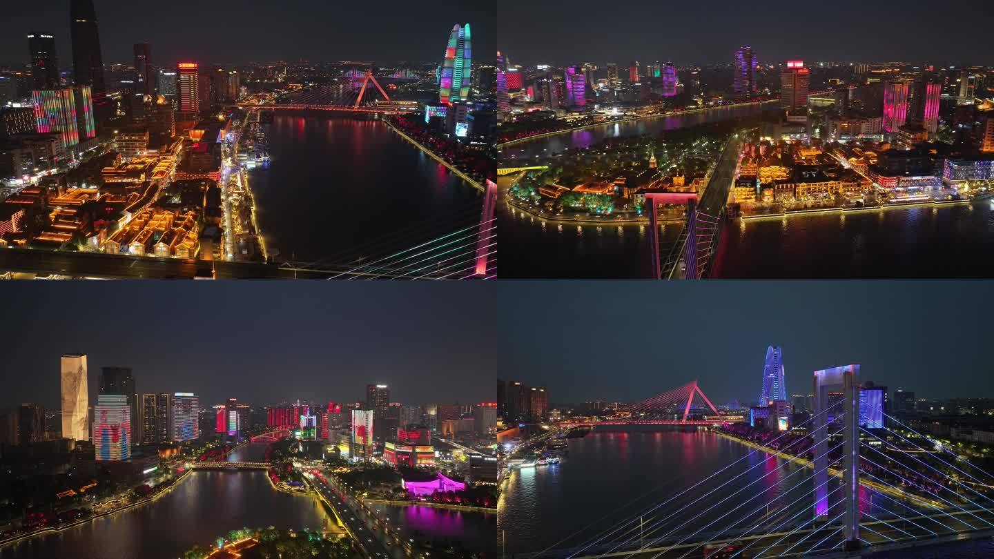 宁波老外滩夜景4K航拍
