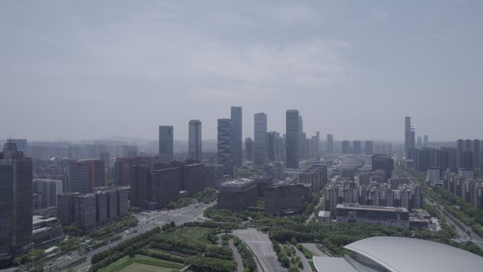南京CBD商务区航拍7 D-log