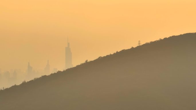 城市写意航拍大气空镜