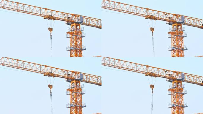 建筑工地施工塔吊工程吊车架子起重机旋转
