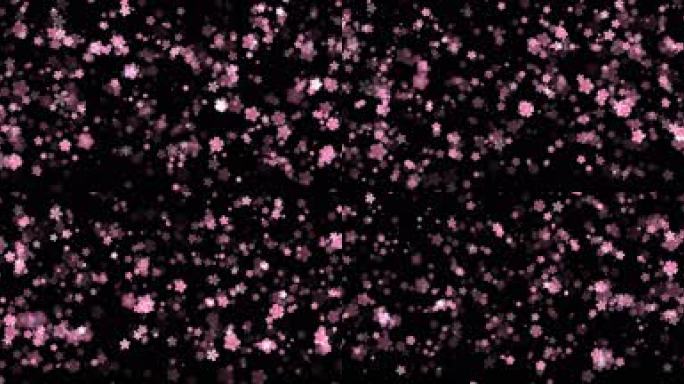 LED520全息粉色樱花花海舞美视频背景