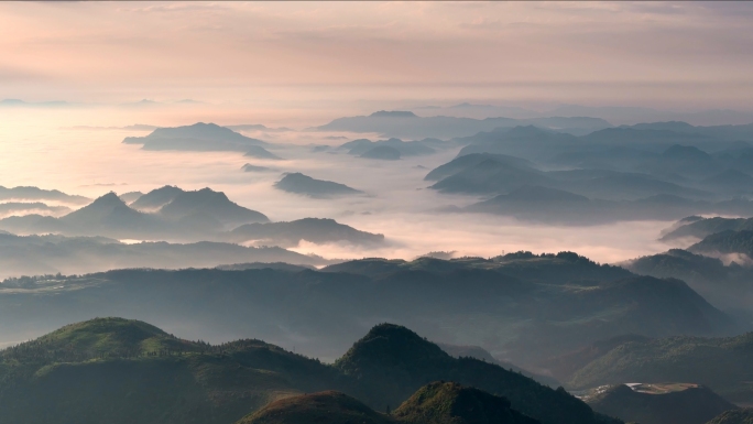 国风云海山水画卷