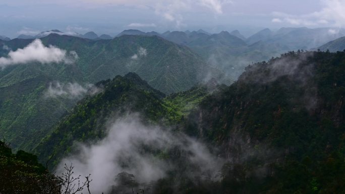 郴州莽山五指峰云雾缭绕风景合集