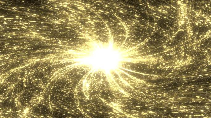6K 金色粒子爆炸汇聚