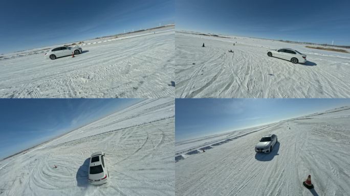 宝马雪地漂移