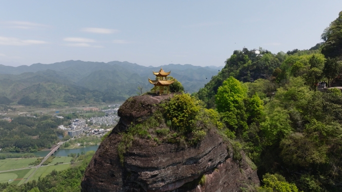 【4K】航拍黄山市齐云山风景区