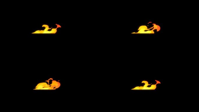 欧式卡通火影视素材技能燃烧火游戏动态火