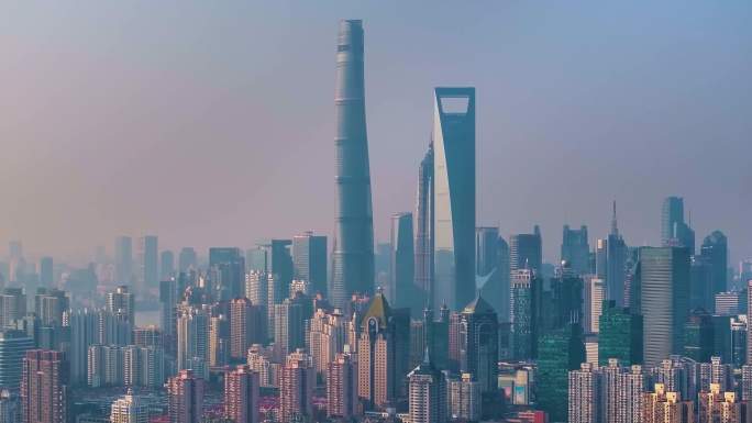 上海浦东新区陆家嘴航拍高楼大厦摩天大楼9