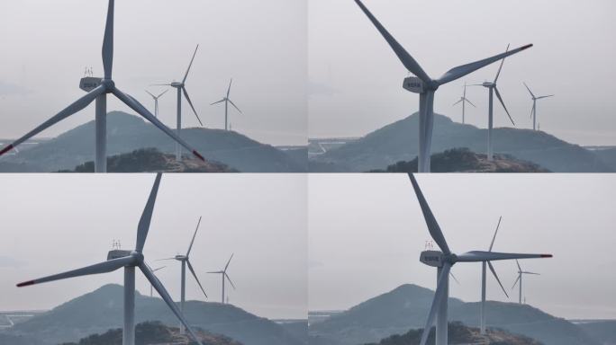 风力发电机4K航拍素材