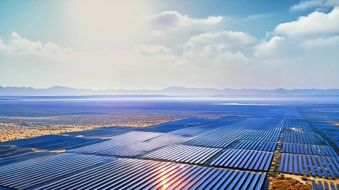 太阳能 光伏发电 沙漠 工厂 流水生产线