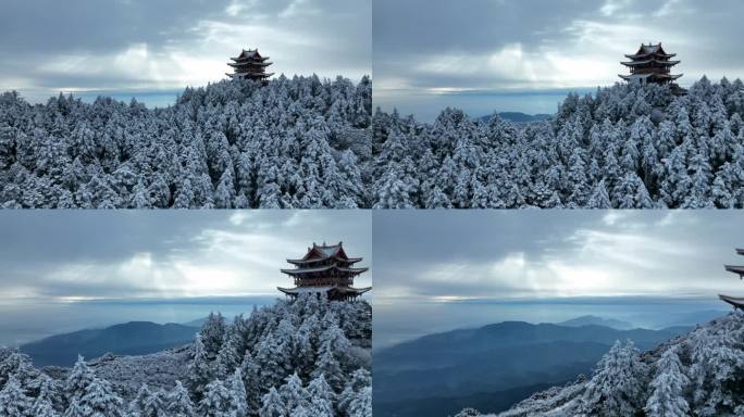 雪后峨眉山