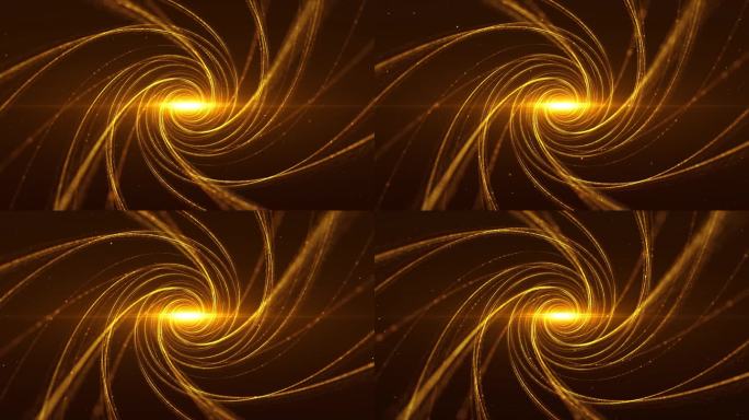 金色粒子线条星轨背景AE模板