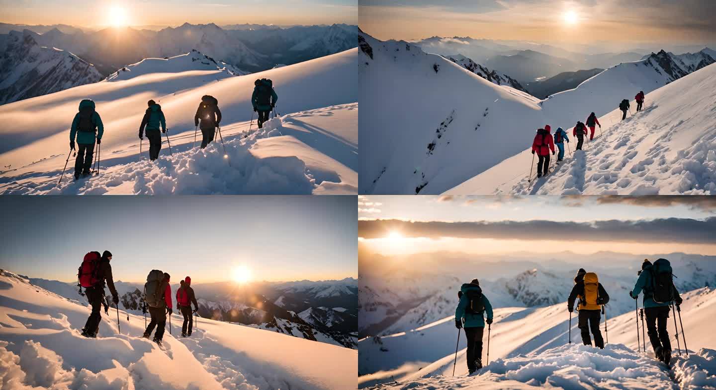 03团队徒步励志攀登雪山