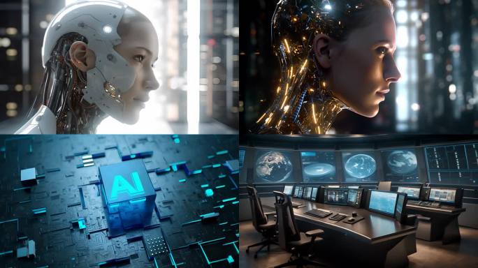 人工智能AI科技芯片数字化未来智慧平台
