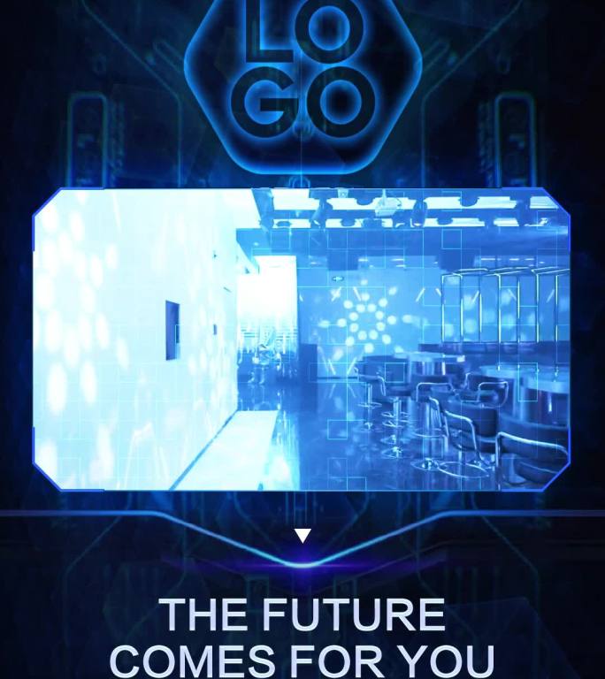 夜店酒吧未来科技风开业动态海报