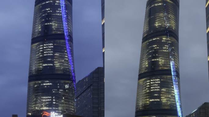 上海经贸中心啊（夜景）