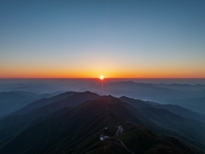 大围山国家森林公园日出航拍