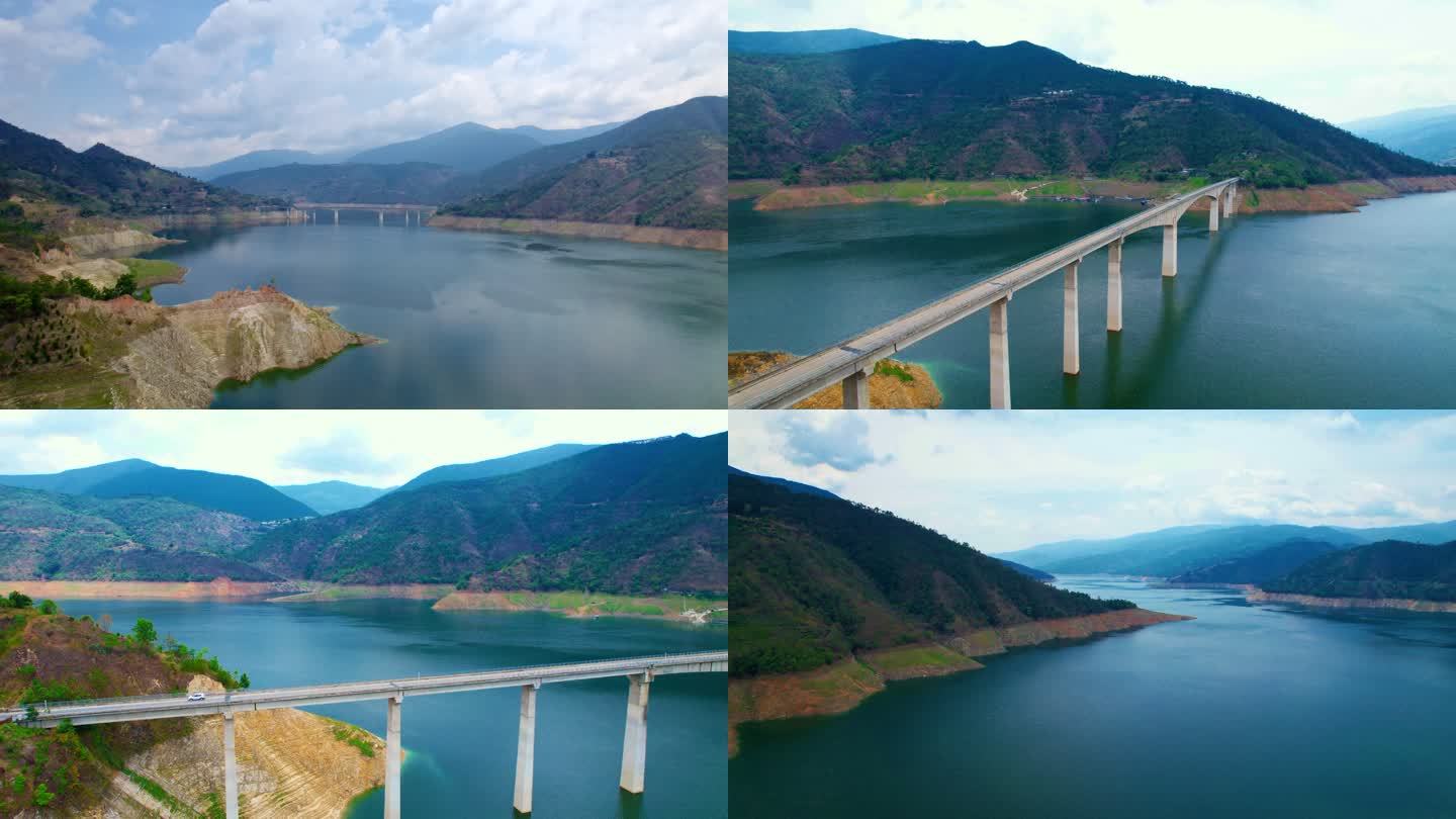 澜沧江漭街大桥航拍5.4k，h265