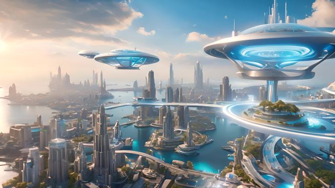 未来科幻世界建筑高楼大厦