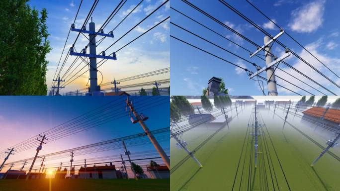 农村电网改造高压电线杆
