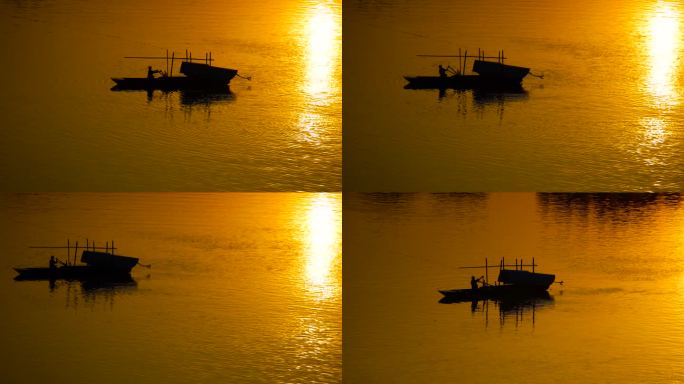 渔民夕阳