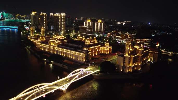 福州-中洲岛（未拆除前）-夜景