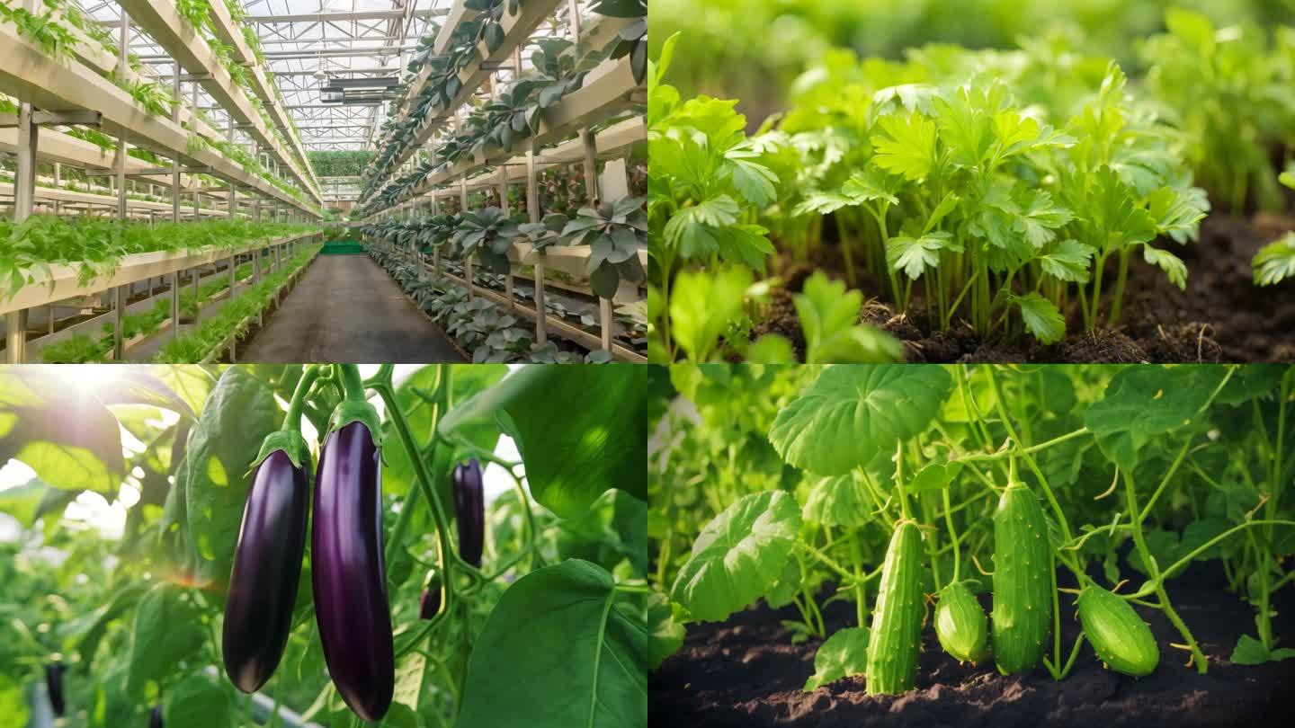 大棚农业种植青菜蔬菜现代农业科技智慧大棚