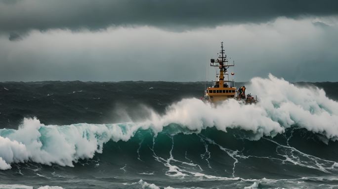 风暴 波浪 船 海洋航海