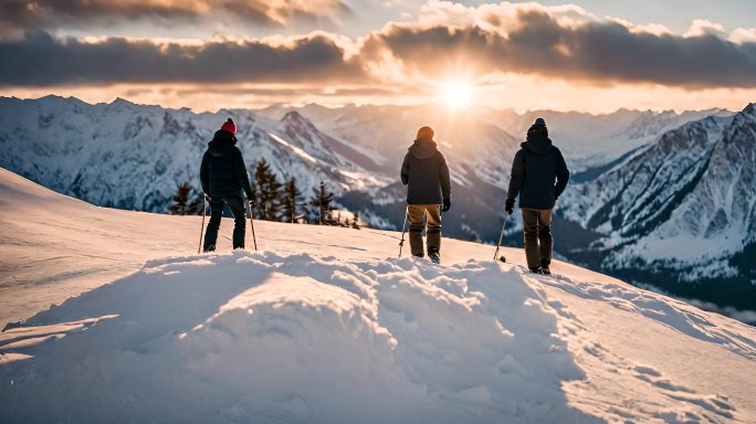 01团队徒步励志攀登雪山