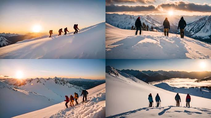 01团队徒步励志攀登雪山