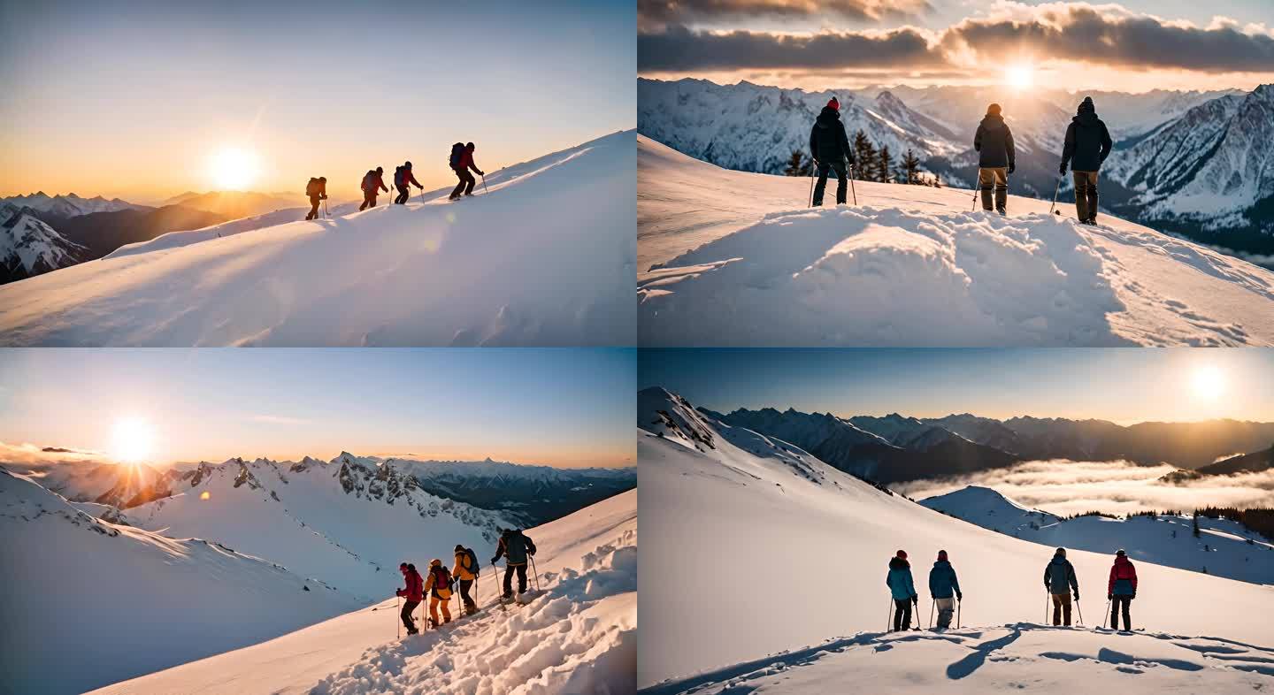 01团队徒步励志攀登雪山