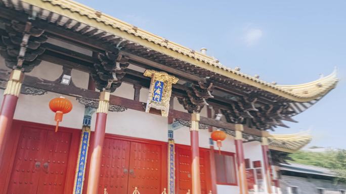 中式传统宫殿建筑移动延时-柳州文庙大成门