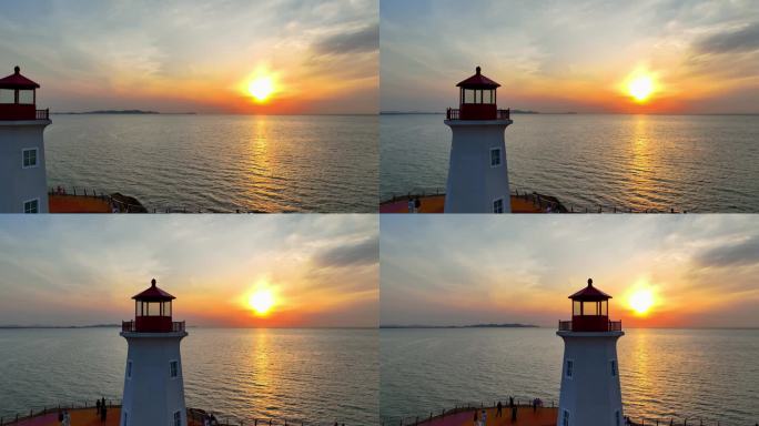 泊霞湾灯塔航拍