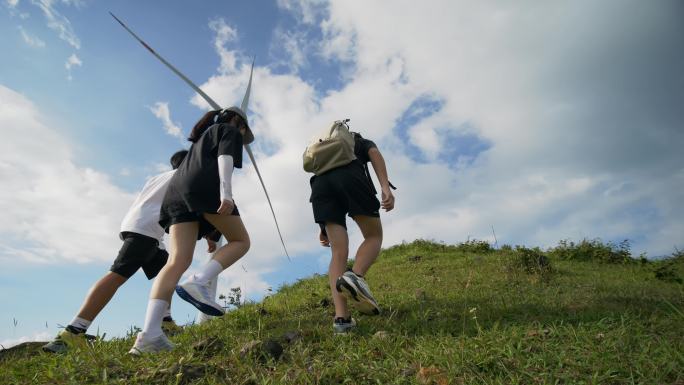 登山攀登 励志梦想 团队力量 年轻人