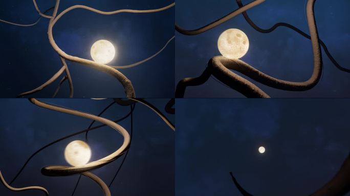 月亮星球高级抽象概念艺术光影