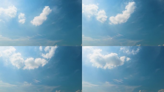 蓝天白云天空延时摄影44