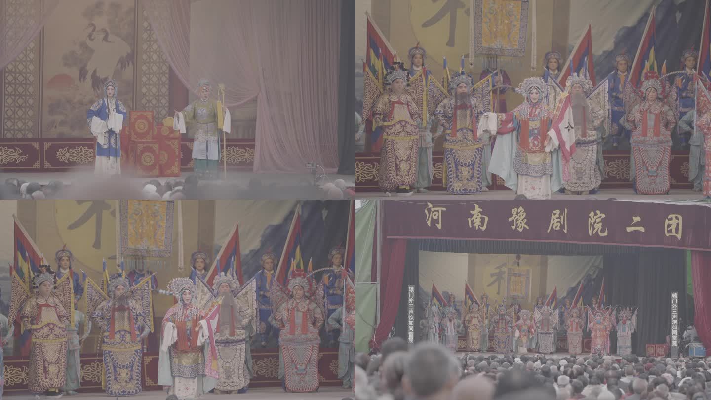 河南豫剧农村庙会