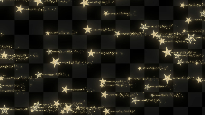 22款4K金色五角星形粒子透明素材