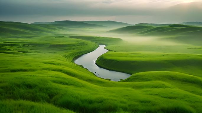 最美草原河流