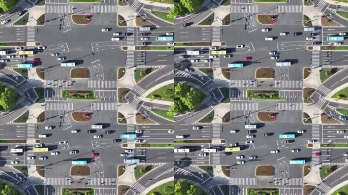城市公路繁忙有序4K素材