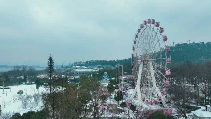 4K 东湖之眼 雪景 武汉 地标 东湖