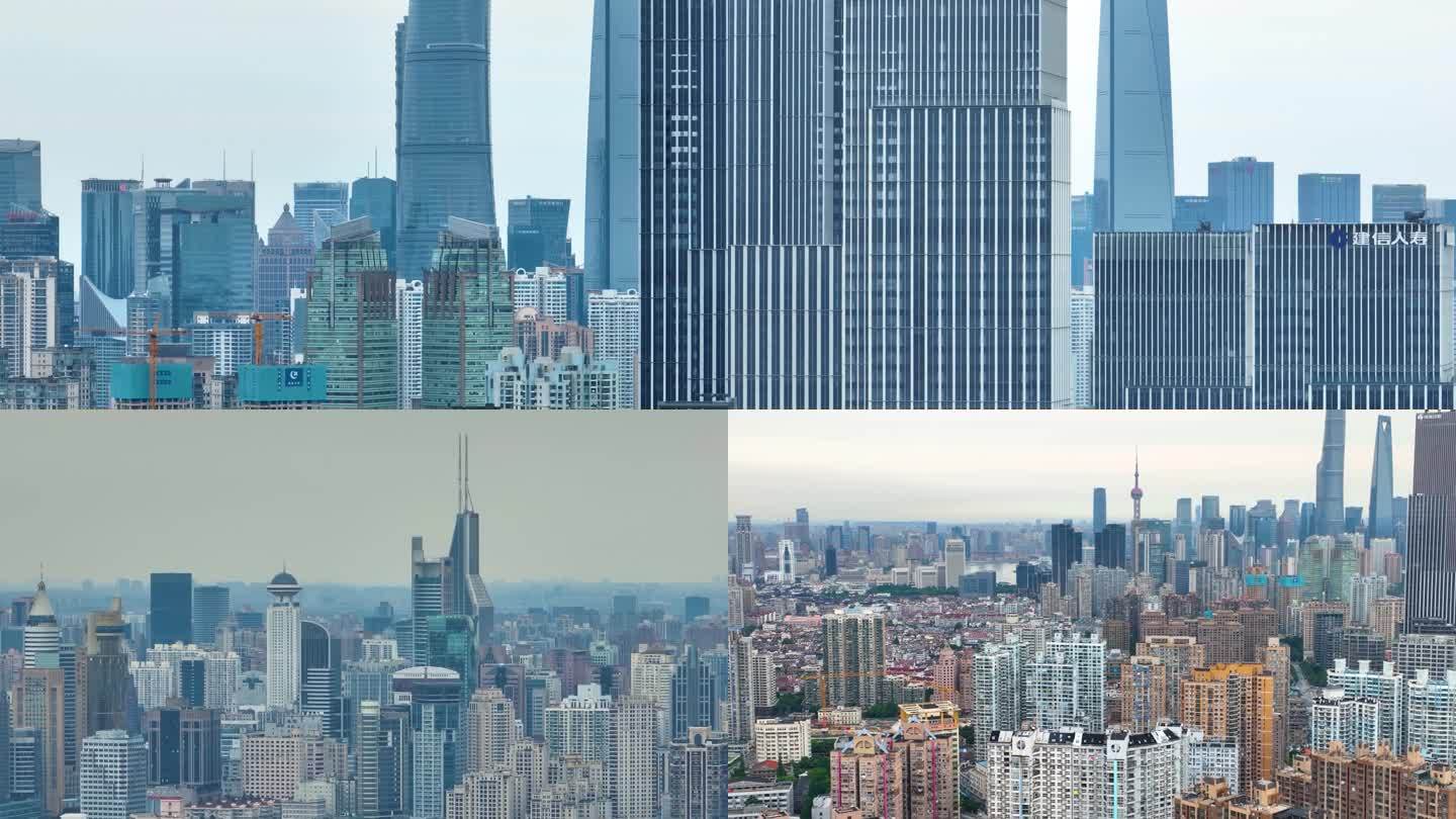 上海市黄浦江两岸高楼大厦摩天大楼江景河流