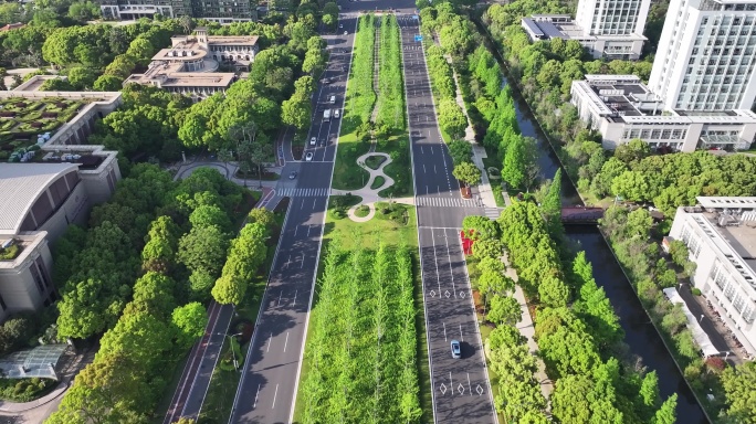 绿色城市建设道路4K素材