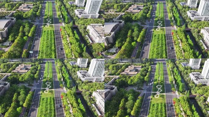 绿色城市建设道路4K素材