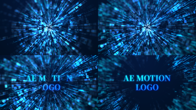 4K科技感波纹爆炸logo