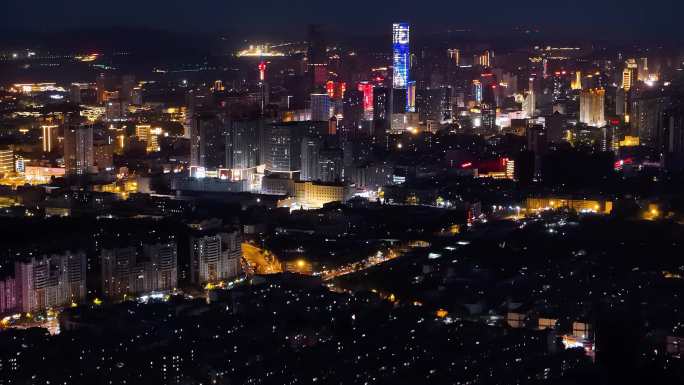 航拍徐州城市夜色