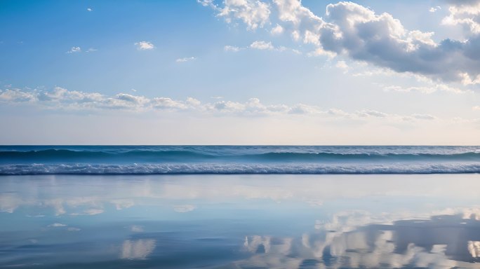 阳光洒在海水水面上