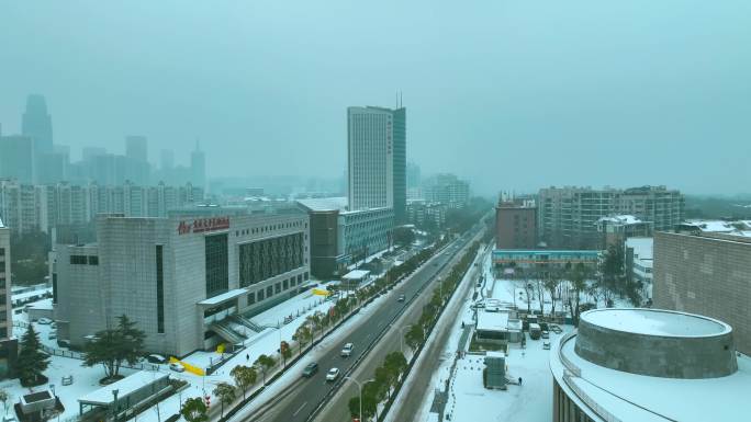 4K 湖北省博物馆 美术馆 社科院雪景