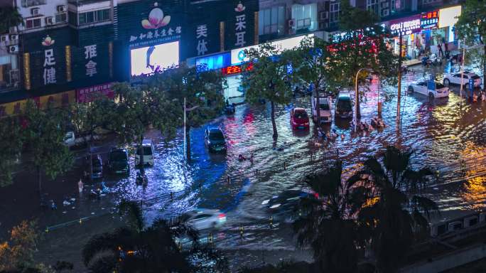 雨后城市街景-延时
